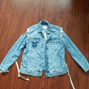 ZARA Distressed Denim Jacket
